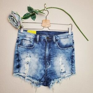 Machine Denim Jean High Rise Distress Short
